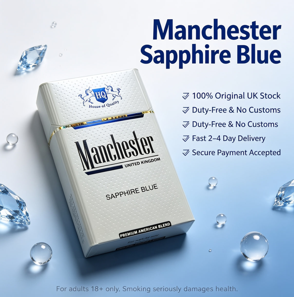 Manchester sapphire blue (10-Pack Carton)